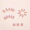 Comercio Exterior Blanco Leche Simple Estilo Francés Dulce Versátil Arte de Uñas Removible 24 Piezas Uñas Postizas
