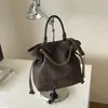 Chegada Nova Outono 2026 Grande Capacidade Cor Sólida Simples Feminina Ombro Único Retro Tendência Trabalho Deslocamento Bolsa Saco Tendência
