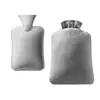 Bolsa de Tecido para Bolsa de Água Quente Estampada Fofa Bolsa de Água Quente Injetável Cor Sólida Espessada Artefato para Barriga com Compressa Quente Pelúcia Enchimento de Água Tamanho Grande