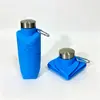 Taza de Agua Plegable con Forma de Diamante de Silicona Transfronteriza 700ml Botella de Agua para Deportes al Aire Libre Botella de Agua Portátil Transfronteriza Venta al por Mayor
