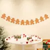 Nueva Flor de Navidad Fieltro Banner Festivo Decoración Arreglo Colgante para Árbol de Navidad Bandera Decoración