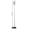 Cuchara de Acero Inoxidable con Forma de Calabaza y Punta Redondeada, Cuchara para Aceite, Cuchara para Mezclar, Cuchara para Condimentos, Cuchara para Hielo, Cuchara para Servir, Grado Alimenticio, Estilo Lujo Ligero