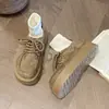 Sapatos Birkenstock Plataforma Retro com Solado Grosso de Cadarço para Mulheres 2026 Outono Novos Mocassins Casuais Versáteis que Aumentam a Altura