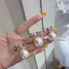 Collar de Perlas con Lazo Dulce para Mujer, Diseño de Lujo Ligero, Cadena de Perlas de Moda para Clavícula, Aretes y Accesorios de Cuello Estilo Francés al por Mayor