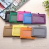 Porta-Cartões PU Personalizado, Crachá de Couro, Estilo Horizontal, Porta-Cartão de Identidade Colorido em Couro Sintético, Porta-Cartão de Estudante, Crachá de Trabalho, Porta-Crachá