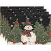 Jogos Americanos de Natal da Amazonia Boneco de Neve Árvore de Natal Jogos Americanos Decoração de Mesa de Jantar Ocidental Jogos Americanos Isolados Festa de Natal