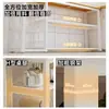 Estante de almacenamiento para cocina, cesta multifuncional para verduras, encimera de corte, estante de almacenamiento para microondas y utensilios de cocina, gabinete lateral, mesa multicapa