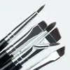 Venta Directa de Fábrica Transfronteriza de 6 Brochas Suaves para Sombras de Ojos, Brochas Negras Portátiles para Ojos y Cejas, Herramientas de Belleza Multifuncionales al por Mayor
