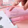 Conjunto de Grampeador Quadrado Cor de Jade Novo de Alto Valor Estético para Estudantes, Fofo para Uso no Escritório e em Casa, Grampeador que Economiza Esforço, Atacado de Papelaria