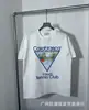 Camiseta Roja de Verano de Manga Corta con Logo Blanco de Casablanca, Marca de Moda Tendencia, Cuello Redondo, Estampado Minimalista, Redondo, Niche Casa