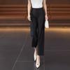 Calça Harem de Alfaiataria de Luxo para Mulheres, Estilo Fino, Novo Verão 2025 Cintura Alta Emagrecedora Casual Cropped Calça Foice