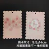 Tarjeta de Patrón Doble Cara con Borde Ondulado, Agujero, Cadena para Teléfono Móvil, Tarjeta Trasera para Manualidades, Colgante para Llavero, Cartón
