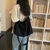 Bolso Cruzado de Hombro Grande, Ligero, de Estilo Coreano, Transfronterizo, con Acabado de Alta Gama, Bolso Tote de Cordón de Color Sólido, de Nicho, para Llevar en la Mano