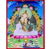 Tangka puramente pintado a mano del Buda Ksitigarbha y el Buda de la Medicina, Nepal, para sala de estar, sala de té, sala budista, vestíbulo, pintura mural decorativa