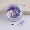 Cross-border novo prego lantejoulas ins engarrafado laser AB cor Aurora folha de mica irregular glitter unhas jóias