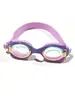Lentes Impermeables de Alta Definición, Gafas de Natación para Niños, Gafas de Natación Coloridas Galvanizadas de Silicona, Soporte para Protección Ocular Antivaho, Personalizables para Hombres y Mujeres
