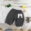 Pantalones Rayados Elegantes con Forro Polar de Otoño e Invierno para Niños y Niñas, Pantalones Elegantes para Bebés, Ropa Exterior para Niños Pequeños, Ropa Infantil Moderna al por Mayor
