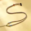 Cordão de Pingente Ajustável Tecido à Mão Corda para Colar com Pingente de Jade Acessórios de Corda Multicoloridos