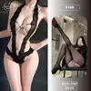 Lencería sexy de Orange Friend, pijama sexy de encaje de una pieza con entrepierna abierta, calientes transparentes con perlas y entrepierna abierta, no es necesario quitar, venta al por mayor 9185