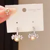 Pendientes de Aro Chapados en Oro Real de 18 Quilates, Lujo Ligero, Imitación de Perla y Circonita, Pendientes de Clip de Moda Personalizados, Pendientes de Gama Alta de Nicho para Mujer