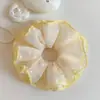 Nuevo Diseño Coreano de Nicho Hecho a Mano Encaje Plisado Encaje Banda para el Cabello Doble Capa Intestino Grande para el Cabello Accesorios para el Cabello