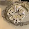 Essa textura é incrível! Pontos perolados, elegante, elástico de cabelo para cólon, acessório de cabelo para mulheres, corda de cabelo da moda coreana