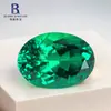Esmeraldas Cultivadas Sueltas, Gemas Cultivadas Colombianas, Método Hidrotermal de Laboratorio, Accesorios de Joyería para Anillos