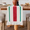 A NOSOTROS. Mantel de Mesa con Borlas Transfronterizo Lino Grueso Algodón Ganchillo Decoración de Fiesta Bandera Larga de Mesa Fábrica