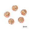 Contas Redondas Vazadas em Formato de Diamante com Furos Retos, Contas Soltas, Contas Espaçadoras Redondas, Acessórios para Joias DIY, Acessórios para Pulseiras de Contas Tecidas à Mão