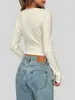 Di Yun Moda Estilo Y2K Europeo y Americano Chica Caliente Encaje Manga Larga Camiseta Ropa para Mujer Otoño e Invierno 2026 Sitio Independiente de Amazon
