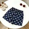 Conjunto de Camiseta de Manga Corta con Estampado de Mickey Estilo Coreano 2026 para Niñas, Conjunto de Dos Piezas con Top de Manga Corta y Shorts de Lunares para Niñas
