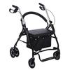 El carrito para ancianos andador multifunción scooter plegable de cuatro ruedas cinturón de ocio asiento carrito de compras