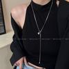 Diseño sentido piedra ojo de tigre otoño e invierno suéter largo cadena 2024 nuevo temperamento ligero lujo alta gama collar accesorios de mujer
