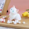 Fada da neve voadora fofa gatinho meow música de apertar com colar de pérolas boneca de flanela de retorno lento brinquedo de descompressão solução tpr