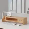 Suporte para Monitor de Computador de Mesa com Gaveta Caixa Organizadora de Desktop Base para Laptop de Dormitório Prateleira Elevatória