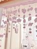 Cortina de porta de quarto de menina com coração, cortina divisória para porta de sala de estar, acessórios decorativos para pendurar, cortina sem furos para pendurar em quarto infantil de menina
