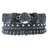 Pulsera Multicapa de Aleación y Cuero de Estilo Étnico Retro Europeo y Americano Transfronterizo, Tejida a Mano con Cuerda Encerada y Cuero