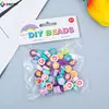 Embalagem com Fecho Argila Macia Fruta Pulseira DIY Contas Soltas Fio para Montar Pulseira Acessórios de Joias Contas Fruta de Argila Macia