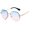 Gafas de Sol de Moda Nueva 2024 para Mujer, Elegantes Gafas de Sol Marinas, Gafas de Sol de Metal Modernas Europeas y Americanas