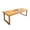 Escritorio para sala de estar, escritorio largo grande para leer y estudiar, mesa de comedor para el hogar, mesa doble larga, estación de trabajo para computadora