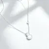 Novo Pingente Elegante de Cabacinha de Madrepérola Natural Estilo Chinês de Nicho, Requintado e de Alta Qualidade, Disponível em Dourado e Prateado, Colar e Gargantilha Versáteis