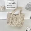59101 Bolso de Lona con Lunares Coreanos para Mujer Bolso de Hombro de Encaje Dulce de Nicho Bolso Tote de Gran Capacidad para Ropa de Trabajo