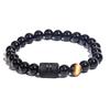 AliExpress Pulsera de piedra ojo de tigre y ágata negro de las 12 constelaciones Joyería de moda europea y americana al por mayor Explosiones de Amazon