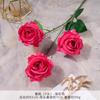 Buquê de Rosas Similares a Pêssego de 3 Cabeças, Flor de Seda Artificial, Arranjo de Flores de Plástico, Arranjo para Casamento, Decoração de Sala de Estar
