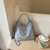 Shuai Mijia 2026 Nueva Moda Lujo Ligero Bolso de Hombro para Estudiante con Cadena de Perlas Texturizada, Gran Capacidad, para Viajes, Debajo del Brazo