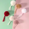 Fabricante con pompón de cola de cachemira rojo pompón hecho a mano diy bola de hilo de 4 cm materiales de accesorios decorativos