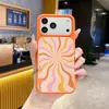 Popular en Japón y Corea, funda de teléfono con patrón de espiral de colores para iPhone 17, elegante cubierta protectora de silicona con agujeros grandes para Apple 16pm