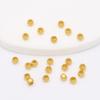 Pacote de ouro 14K Buraco Grande contas de cobre maciço peroladas de ouro acessórios para joias DIY pulseira contas para pulseira contas soltas