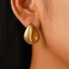 Pendientes geométricos franceses retro de acero inoxidable con diseño transfronterizo, con gotas de agua irregulares, exagerados y ligeros de lujo para mujer.