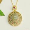 Aiyu Jade Hetian Natural Colgante Agua Clara Joyería de Jade Collar Estilo Étnico Venta al por Mayor Dropshipping S4051714L